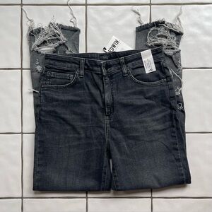 NWT Edwin Black Distressed Denim Brittney Jeans